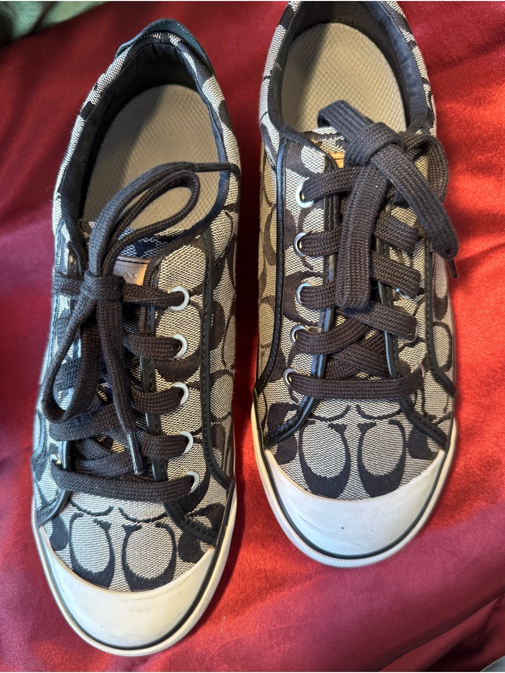 Coach Signature Canvas Sneakers - Picture 5 of 8